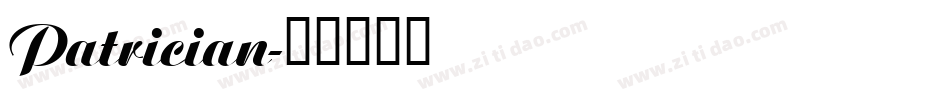 Patrician字体转换