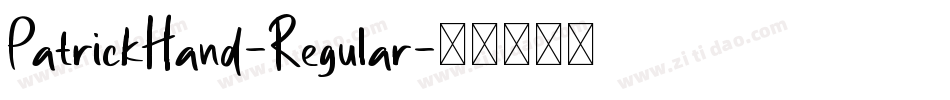 PatrickHand-Regular字体转换