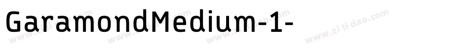 GaramondMedium-1字体转换
