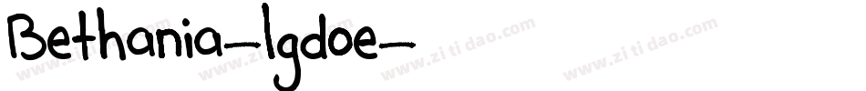 Bethania-lgdoe字体转换