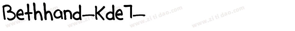 Bethhand-Kde7字体转换