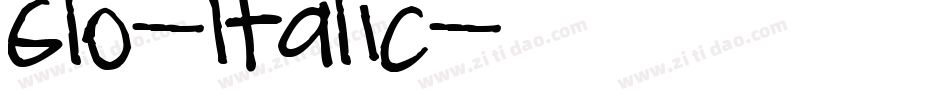 Glo-Italic字体转换