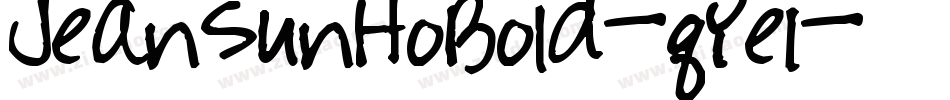 JeanSunHoBold-qYe1字体转换