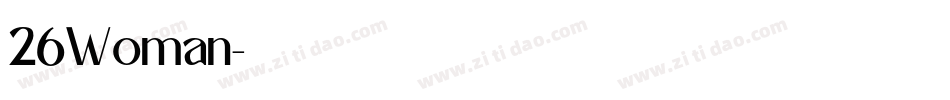 26Woman字体转换