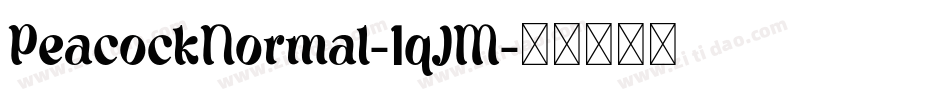 PeacockNormal-1qJM字体转换