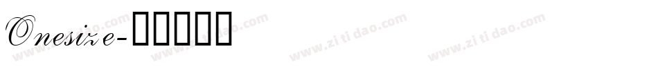 Onesize字体转换