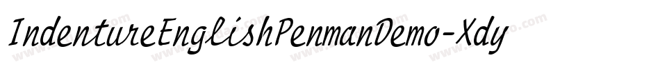 IndentureEnglishPenmanDemo-Xdyj字体转换