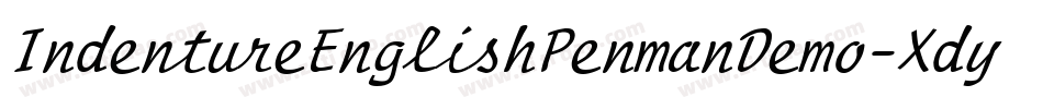 IndentureEnglishPenmanDemo-Xdyj字体转换