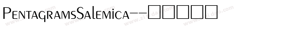 PentagramsSalemica-字体转换