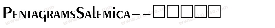 PentagramsSalemica-字体转换