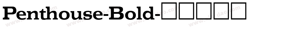 Penthouse-Bold字体转换