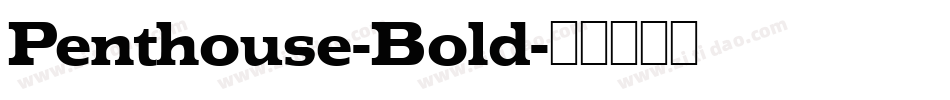 Penthouse-Bold字体转换