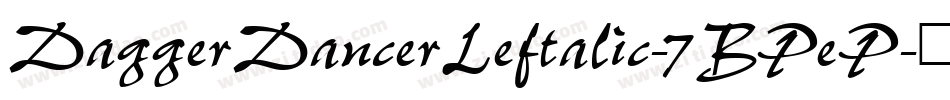 DaggerDancerLeftalic-7BPeP字体转换