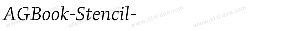 AGBook-Stencil字体转换