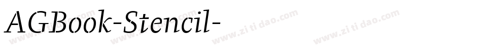 AGBook-Stencil字体转换