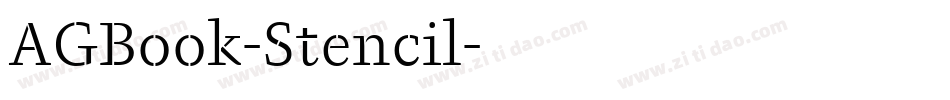 AGBook-Stencil字体转换
