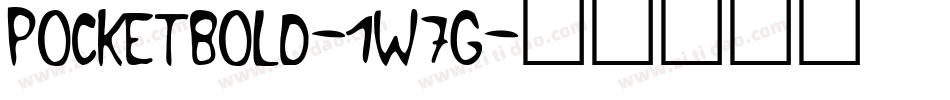 PocketBold-1w7g字体转换