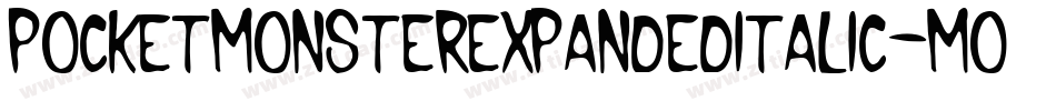PocketMonsterExpandedItalic-MoKp字体转换