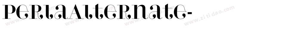 PerlaAlternate字体转换