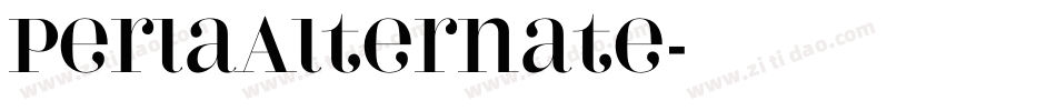 PerlaAlternate字体转换