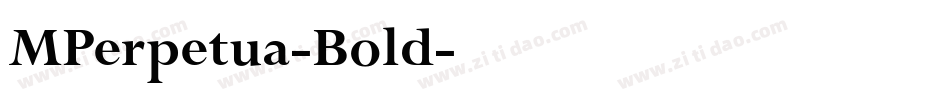 MPerpetua-Bold字体转换
