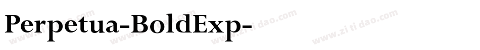 Perpetua-BoldExp字体转换