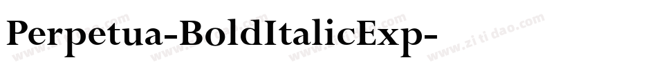Perpetua-BoldItalicExp字体转换