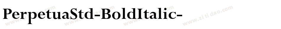 PerpetuaStd-BoldItalic字体转换