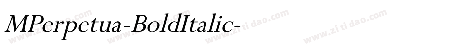 MPerpetua-BoldItalic字体转换