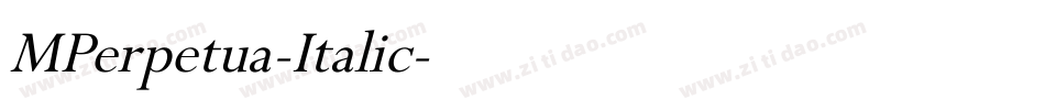 MPerpetua-Italic字体转换