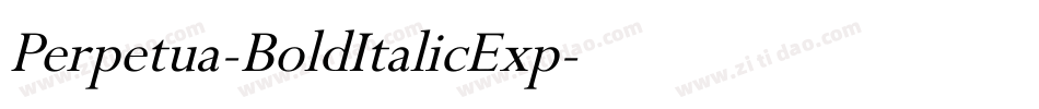 Perpetua-BoldItalicExp字体转换