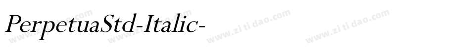 PerpetuaStd-Italic字体转换