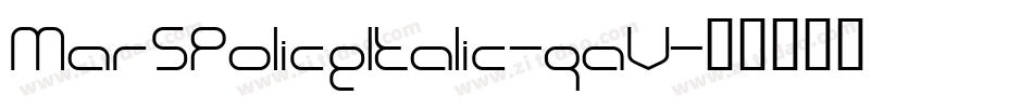 MarsPoliceItalic-qaV字体转换