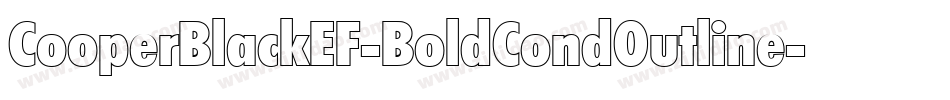 CooperBlackEF-BoldCondOutline字体转换