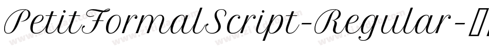 PetitFormalScript-Regular字体转换