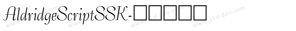 AldridgeScriptSSK字体转换