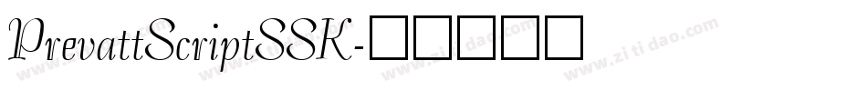 PrevattScriptSSK字体转换