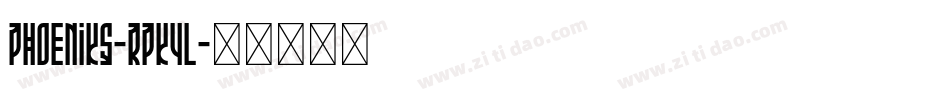 Phoeniks-RpK4l字体转换