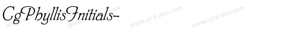 CgPhyllisInitials字体转换