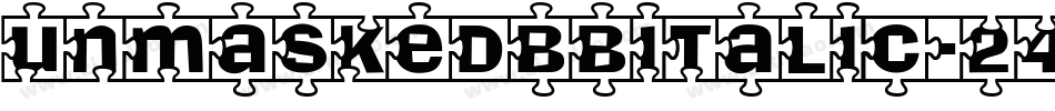 UnmaskedbbItalic-242W字体转换