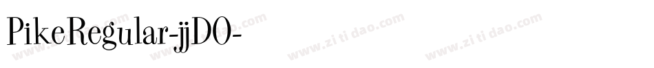 PikeRegular-jjD0字体转换