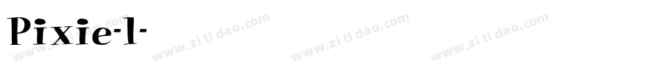 Pixie-1字体转换