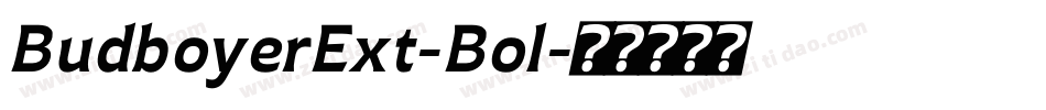 BudboyerExt-Bol字体转换