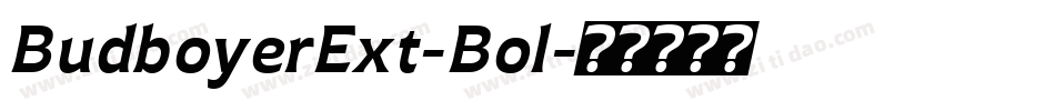 BudboyerExt-Bol字体转换 BudboyerExt-Bol字体转换
