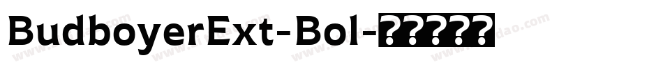 BudboyerExt-Bol字体转换