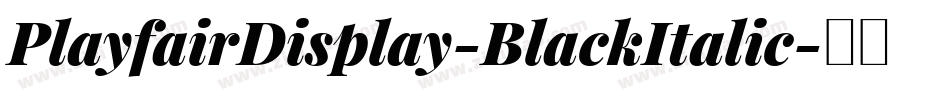 PlayfairDisplay-BlackItalic字体转换