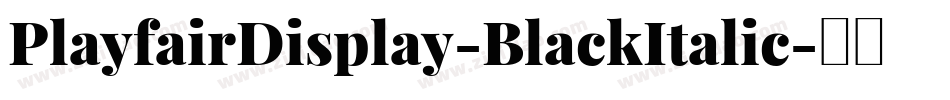 PlayfairDisplay-BlackItalic字体转换
