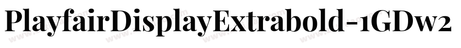 PlayfairDisplayExtrabold-1GDw2字体转换