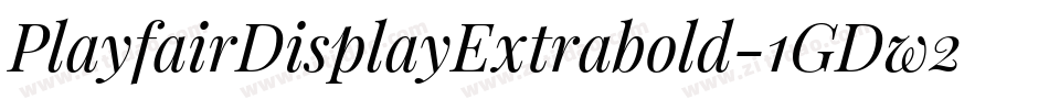 PlayfairDisplayExtrabold-1GDw2字体转换