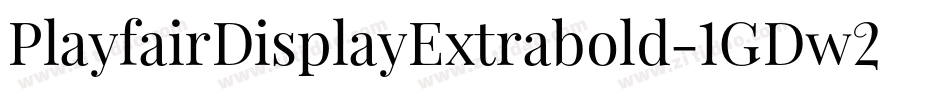 PlayfairDisplayExtrabold-1GDw2字体转换